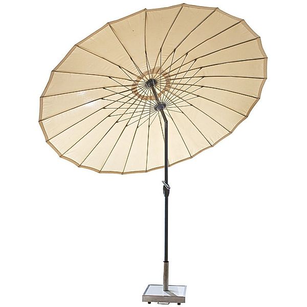 Sonnenschirm Asia, mit Knickelement, 260cm dunkelbeige