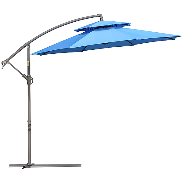 Sonnenschirm mit Entlüftung (Farbe: blau)