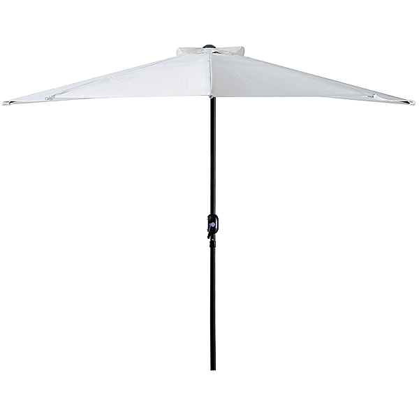 Sonnenschirm mit Handkurbel (Farbe: cremeweiß)