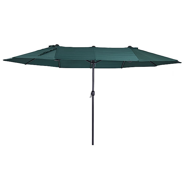 Sonnenschirm mit Handkurbel (Farbe: dunkelgrün)