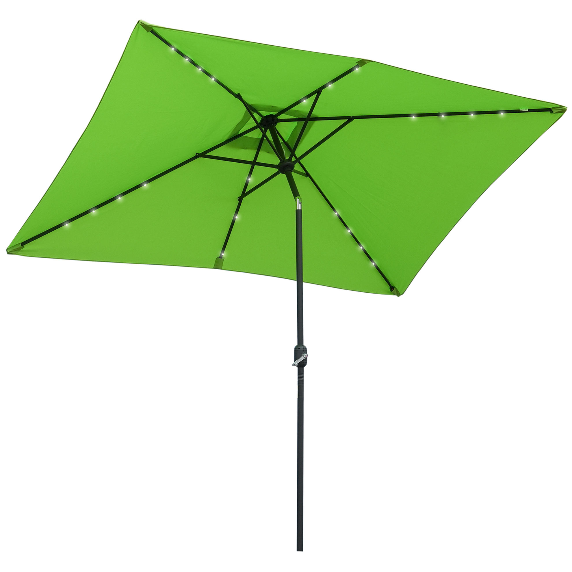 Sonnenschirm mit LED Beleuchtung und Neigungsfunktion grün Farbe: grün |  Weltbild.de