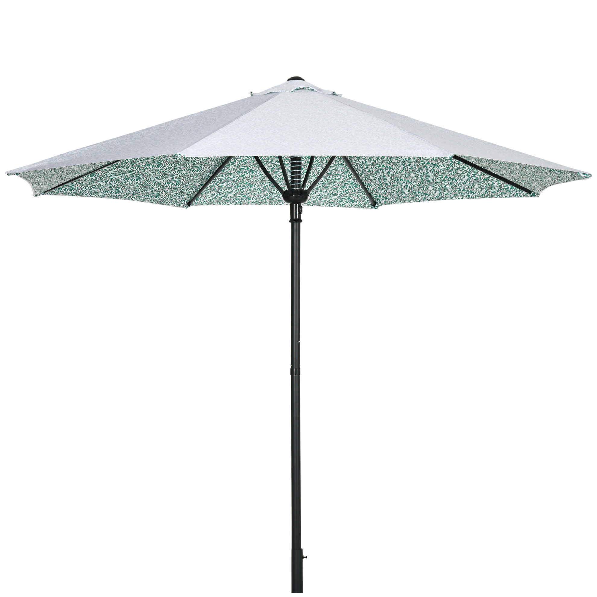 Sonnenschirm mit zweiteiligem Schirmmast grün, weiß Farbe: grün, weiß,  schwarz | Weltbild.de