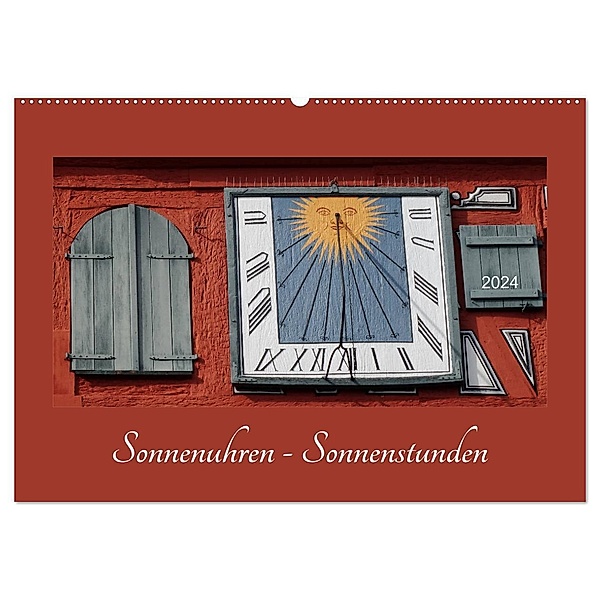 Sonnenuhren - Sonnenstunden (Wandkalender 2024 DIN A2 quer), CALVENDO Monatskalender, Angelika keller