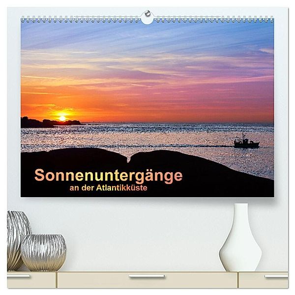 Sonnenuntergänge an der Atlantikküste (hochwertiger Premium Wandkalender 2024 DIN A2 quer), Kunstdruck in Hochglanz, Etienne Benoît