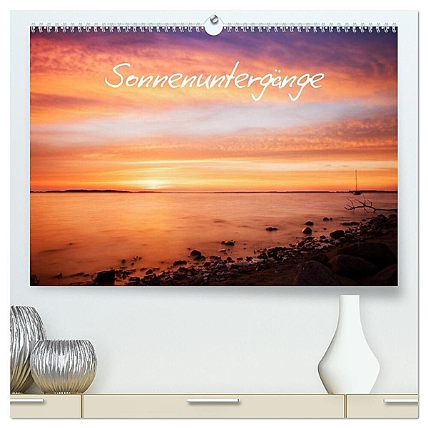 Sonnenuntergänge (hochwertiger Premium Wandkalender 2024 DIN A2 quer), Kunstdruck in Hochglanz, PapadoXX-Fotografie