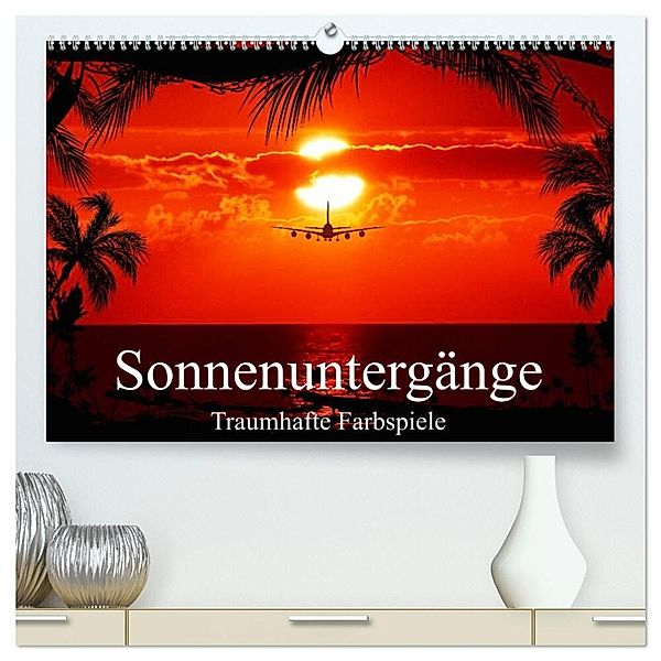 Sonnenuntergänge - Traumhafte Farbspiele (hochwertiger Premium Wandkalender 2024 DIN A2 quer), Kunstdruck in Hochglanz, Elisabeth Stanzer