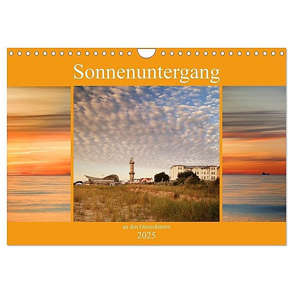 Sonnenuntergang an der Ostsee (Wandkalender 2025 DIN A4 quer), CALVENDO Monatskalender, Calvendo, Thomas Deter