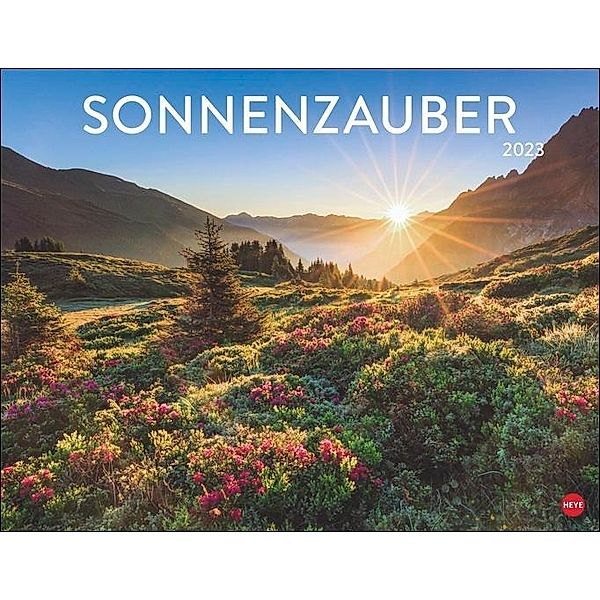 Sonnenzauber Kalender 2023. Posterkalender mit traumhaften Fotos von Sonnenaufgängen und Sonnenuntergängen. Großer Wandk