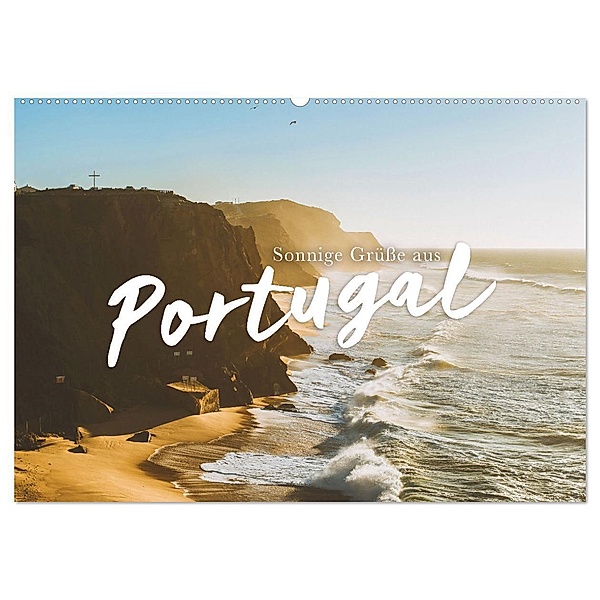 Sonnige Grüße aus Portugal (Wandkalender 2024 DIN A2 quer), CALVENDO Monatskalender, Happy Monkey