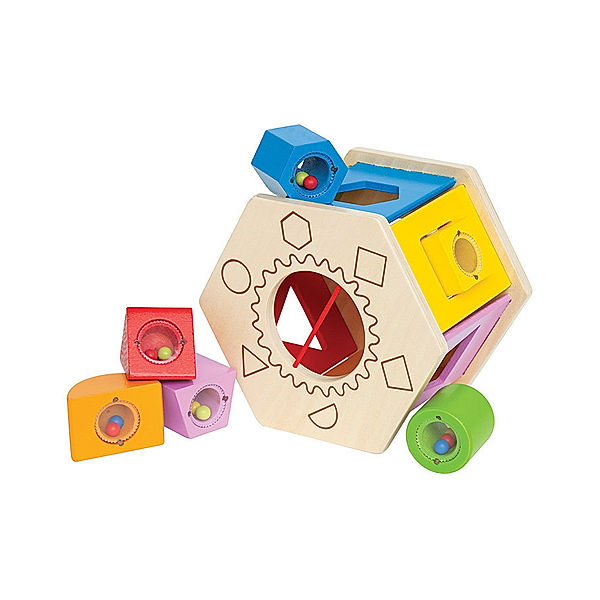 Hape Sortierbox SHAKE & MATCH aus Holz in bunt