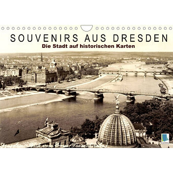 Souvenirs aus Dresden - Die Stadt auf historischen Karten (Wandkalender 2022 DIN A4 quer), Calvendo