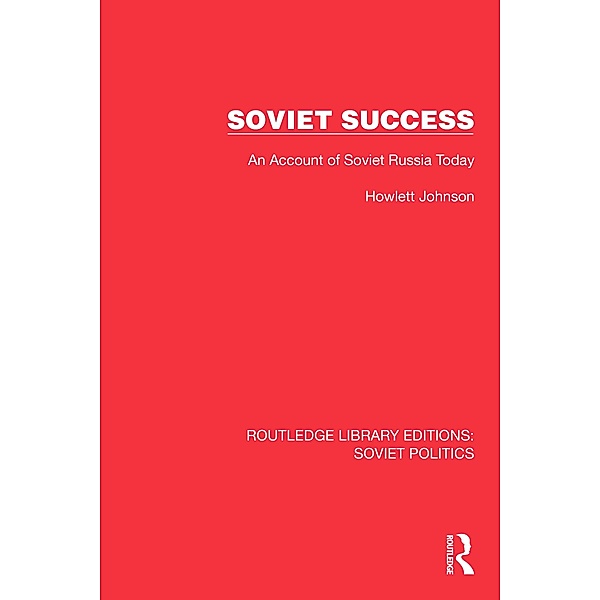 Soviet Success, Hewlett Johnson