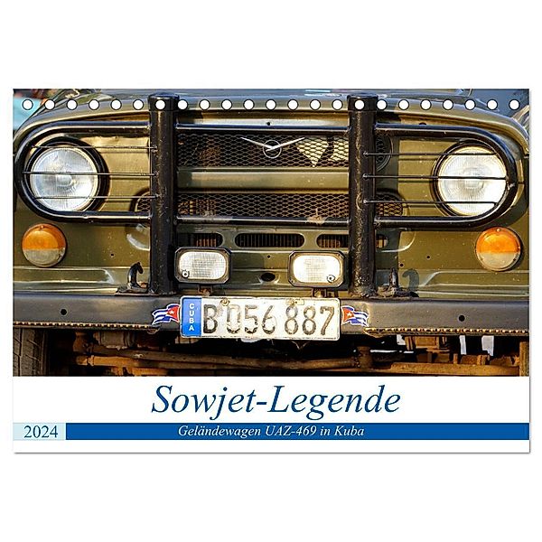 Sowjet-Legende - Der Geländewagen UAZ-469 in Kuba (Tischkalender 2024 DIN A5 quer), CALVENDO Monatskalender, Henning von Löwis of Menar