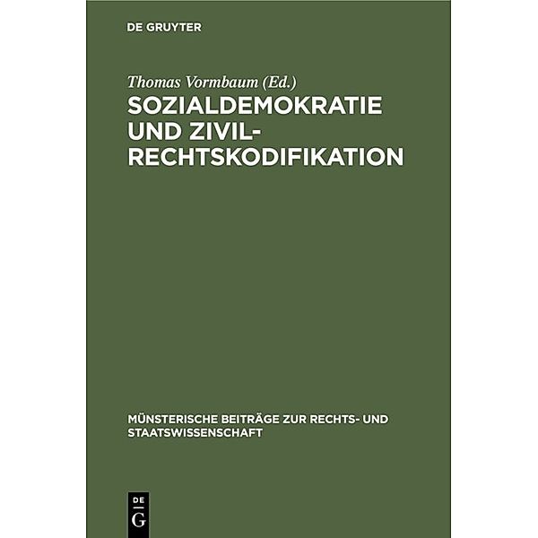 Sozialdemokratie und Zivilrechtskodifikation