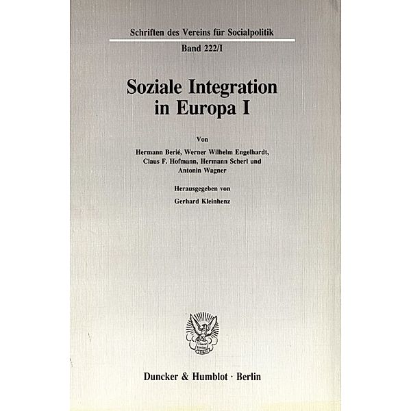 Soziale Integration in Europa I.