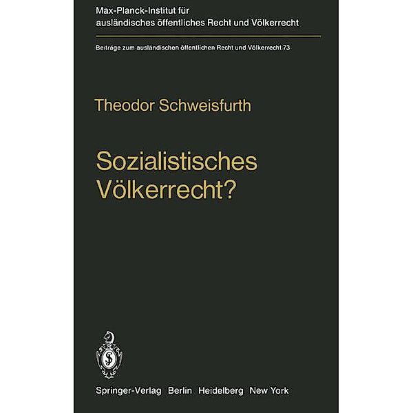 Sozialistisches Völkerrecht?, Theodor Schweisfurth