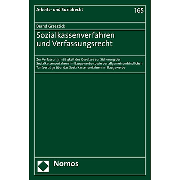 Sozialkassenverfahren und Verfassungsrecht, Bernd Grzeszick