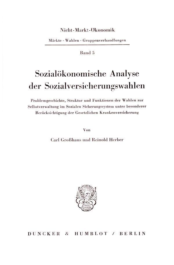 Sozialökonomische Analyse der Sozialversicherungswahlen.