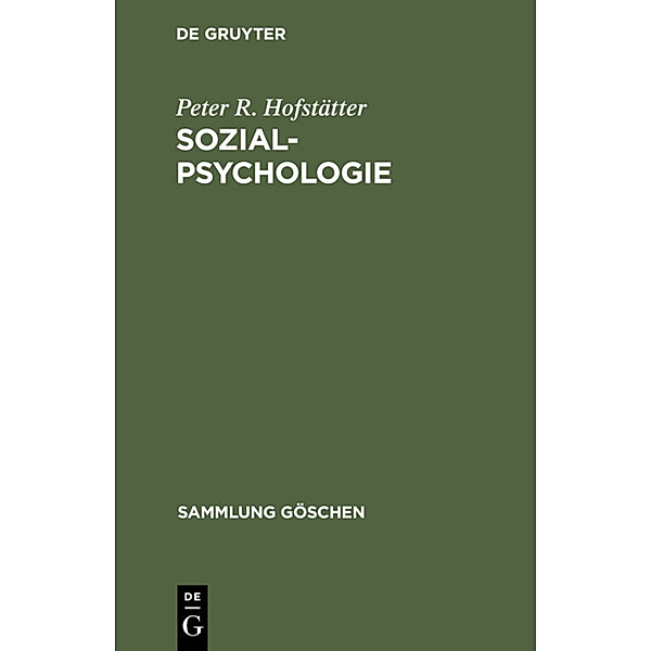 Sozialpsychologie, Peter R. Hofstätter