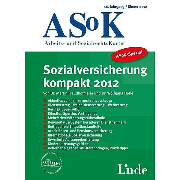 Sozialversicherung kompakt (f. Österreich), Martin Freudhofmeier, Wolfgang Höfle