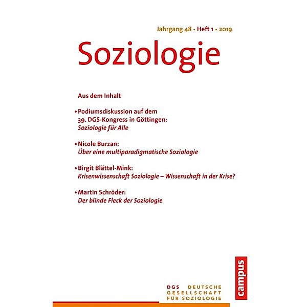 Soziologie 1/2019 / Soziologie Bd.19/1