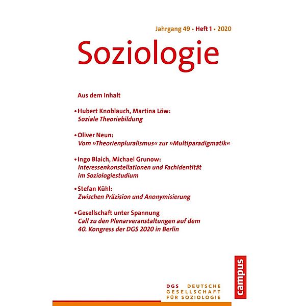 Soziologie 1/2020 / Soziologie Bd.202001
