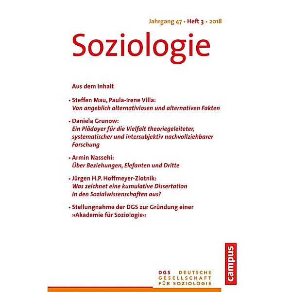 Soziologie 3.2018 / Soziologie Bd.18/3