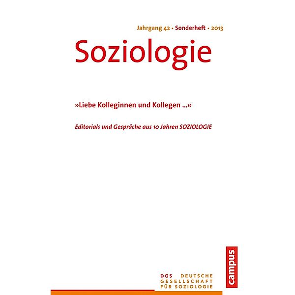 Soziologie Jg. 42 (2013) Sonderheft / Soziologie