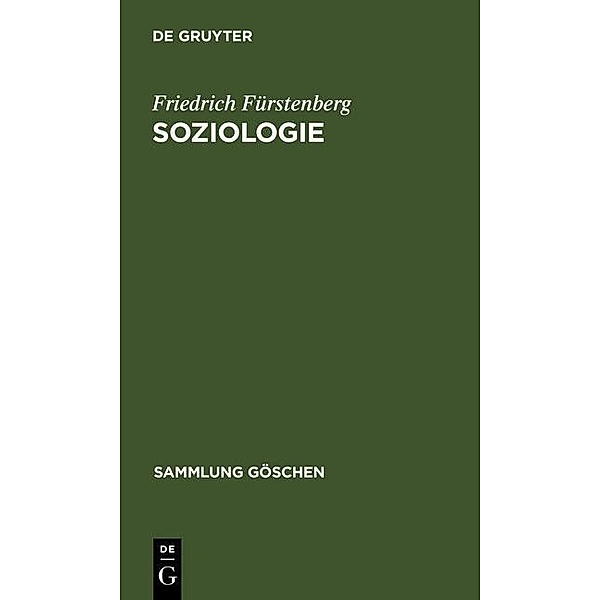 Soziologie / Sammlung Göschen Bd.2102, Friedrich Fürstenberg