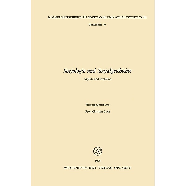 Soziologie und Sozialgeschichte, Peter Christian Ludz