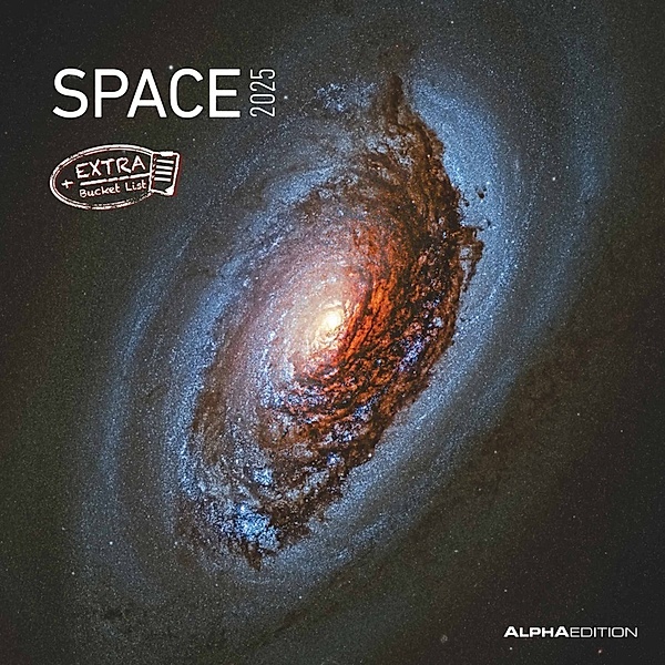 Space 2025 - Broschürenkalender 30x30 cm (30x60 geöffnet) - Kalender mit Platz für Notizen - Weltraum - Bildkalender - Wandplaner - Wandkalender
