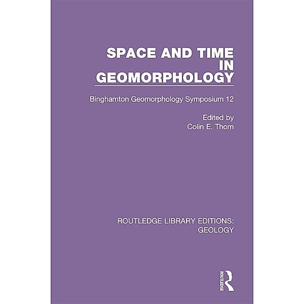 Space and Time in Geomorphology