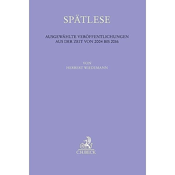 Spätlese, Herbert Wiedemann