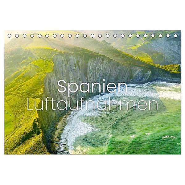 Spanien Luftaufnahmen (Tischkalender 2024 DIN A5 quer), CALVENDO Monatskalender, Happy Monkey