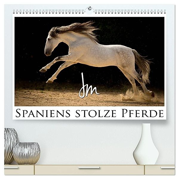 Spaniens stolze Pferde (hochwertiger Premium Wandkalender 2024 DIN A2 quer), Kunstdruck in Hochglanz, Julia Moll