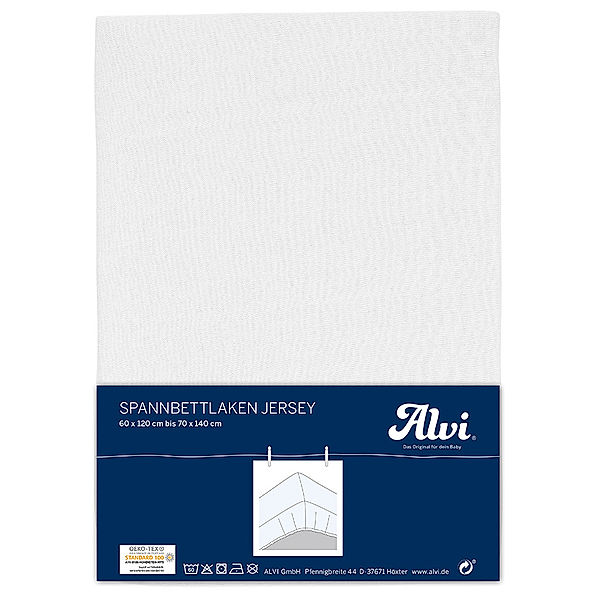 Alvi® Spannbettlaken LITTLE BED (70x140) aus Jersey weiß