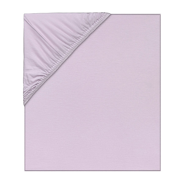 LÄSSIG Spannbettlaken UNI (74x140cm) in lavender