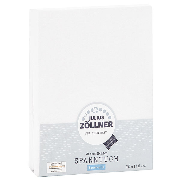 Julius Zöllner Spannbetttuch WATERPROOF (70x140) in weiß