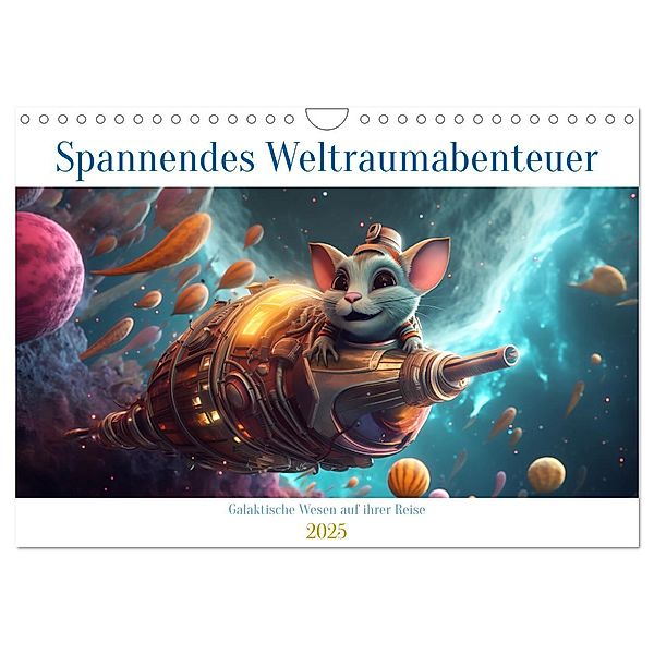 Spannendes Weltraumabenteuer (Wandkalender 2025 DIN A4 quer), CALVENDO Monatskalender, Calvendo, Tim Schmidt