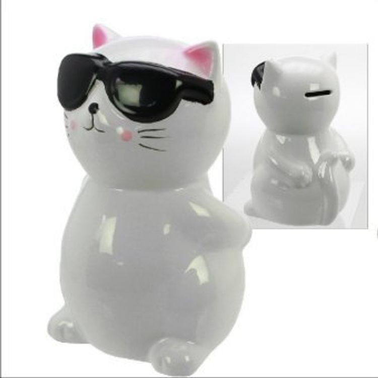Spardose Keramik Katze mit Sonnenbrille bestellen | Weltbild.de
