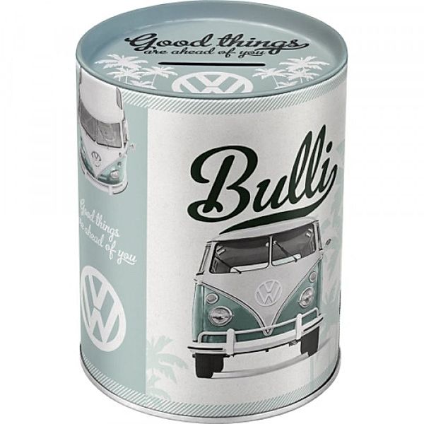 Spardose Volkswagen Bully, retro-Design, Durchmesser ca. 10 cm, Höhe ca. 12 cm