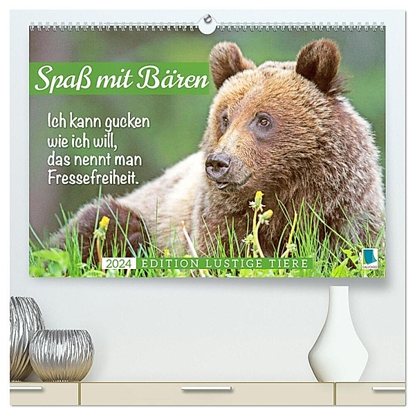 Spaß mit Bären: Edition lustige Tiere (hochwertiger Premium Wandkalender 2024 DIN A2 quer), Kunstdruck in Hochglanz, Calvendo