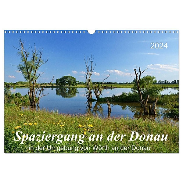 Spaziergang an der Donau (Wandkalender 2024 DIN A3 quer), CALVENDO Monatskalender, Jutta Heußlein