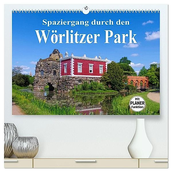 Spaziergang durch den Wörlitzer Park (hochwertiger Premium Wandkalender 2024 DIN A2 quer), Kunstdruck in Hochglanz, LianeM