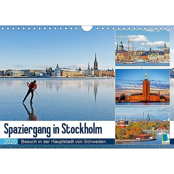 Spaziergang in Stockholm: Besuch in der Hauptstadt von Schweden (Wandkalender 2020 DIN A4 quer)