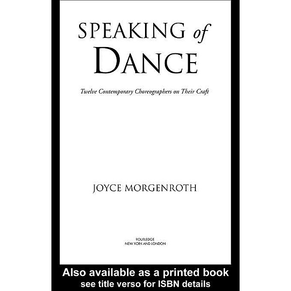 Speaking of Dance, Joyce Morgenroth