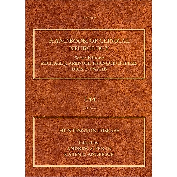 SPEC - Handbook of Clinical Neurology, Volume 144, Huntington Disease, 12-Month Access, eBook, Andrew Feigin, Karen E. Anderson