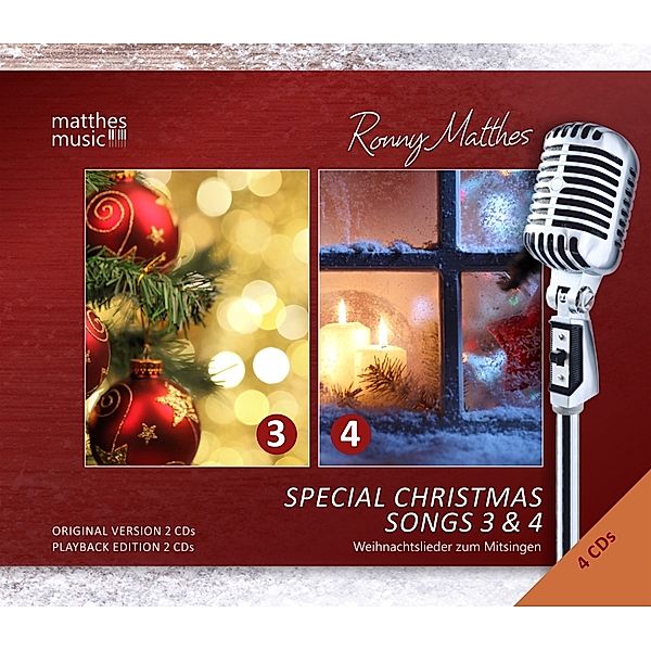 Special Christmas Songs,Vol.3 & 4 Mit Playback Cds, Ronny Matthes