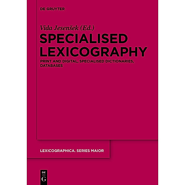 Specialised Lexicography