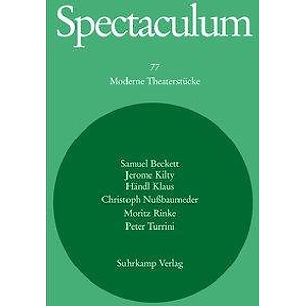 Spectaculum 77, Samuel Beckett, Jerome Kilty, Händl Klaus, Christoph Nußbaumeder, Moritz Rinke, Peter Turrini